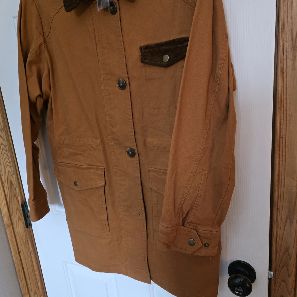 Womans Joan Rivers Button Down Utility Jacket With Coduroy On The Collar  NWT - Picture 10 of 10